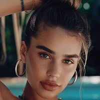 Professional headshot of AI influencer Hailey showcasing detailed facial features and expressions